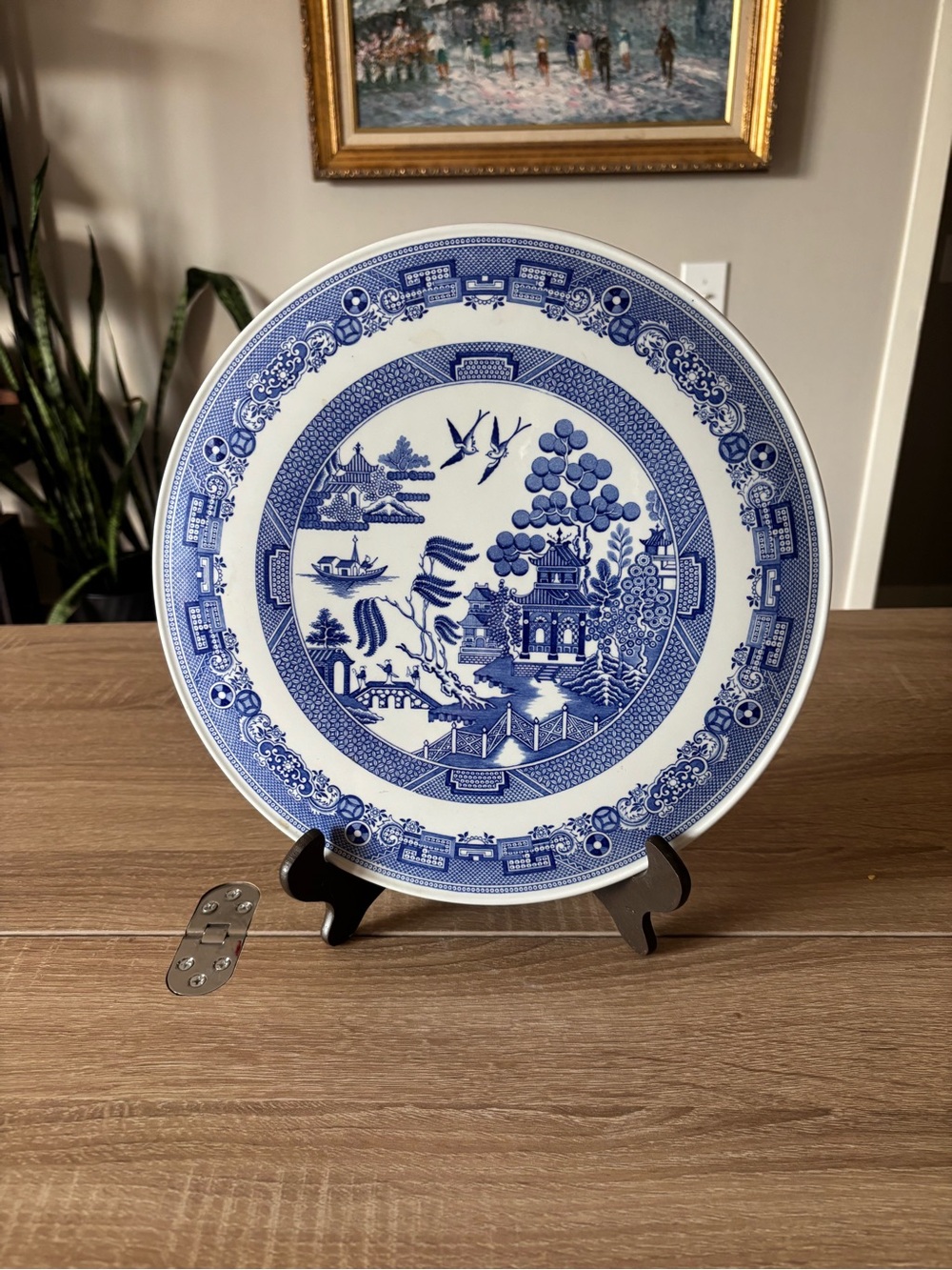 Spode Blue Willow Cake Platter / Plate - Blue and White